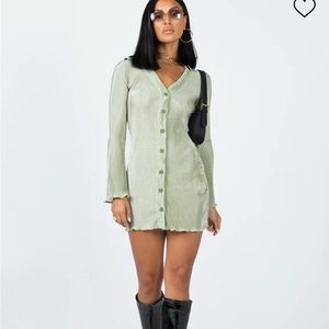 NWT Princess Polly Danyon Mini Dress Green size 6